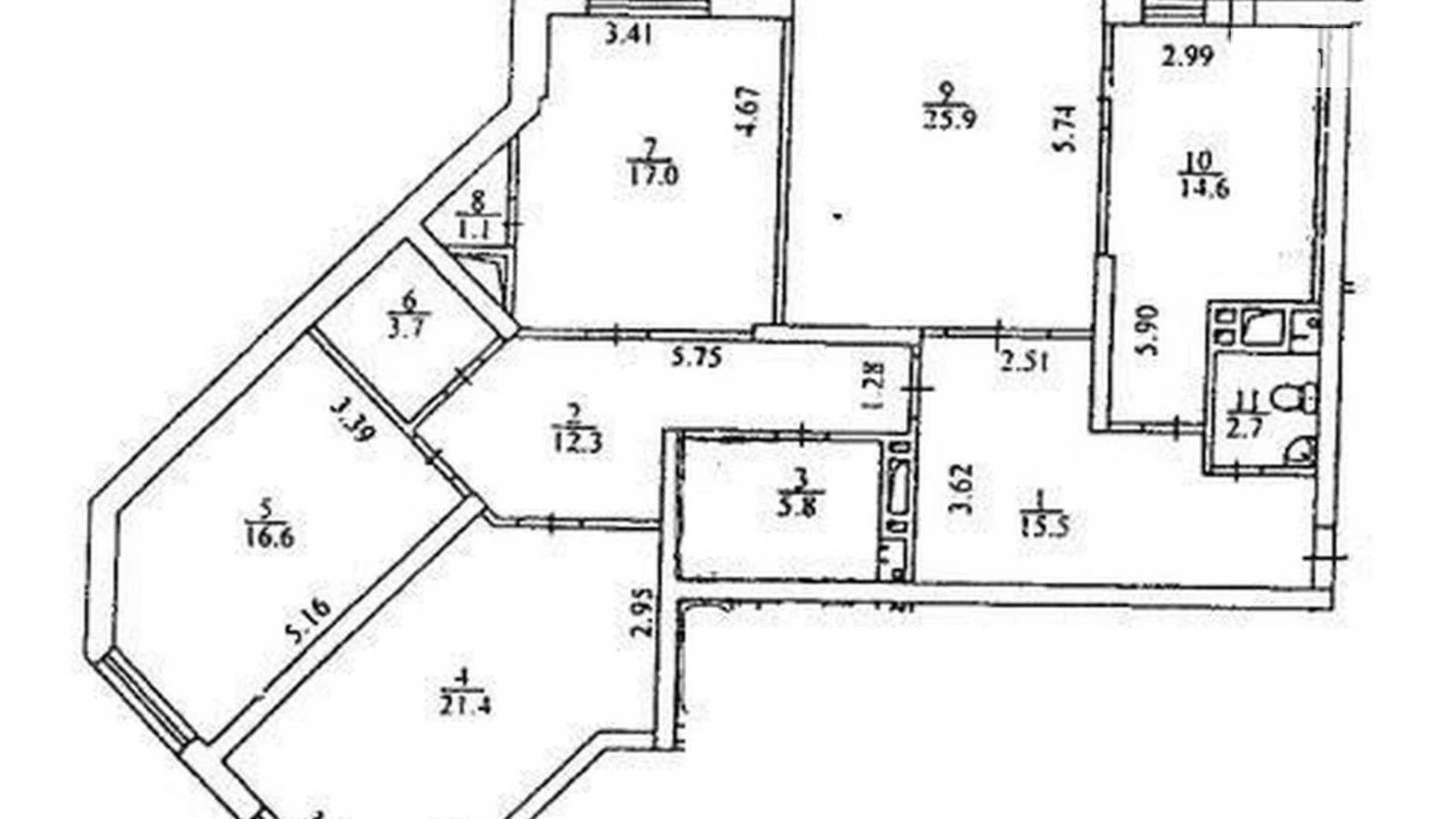 Продается 4-комнатная квартира 140 кв. м в Киеве, ул. Срибнокильская, 1 - фото 2