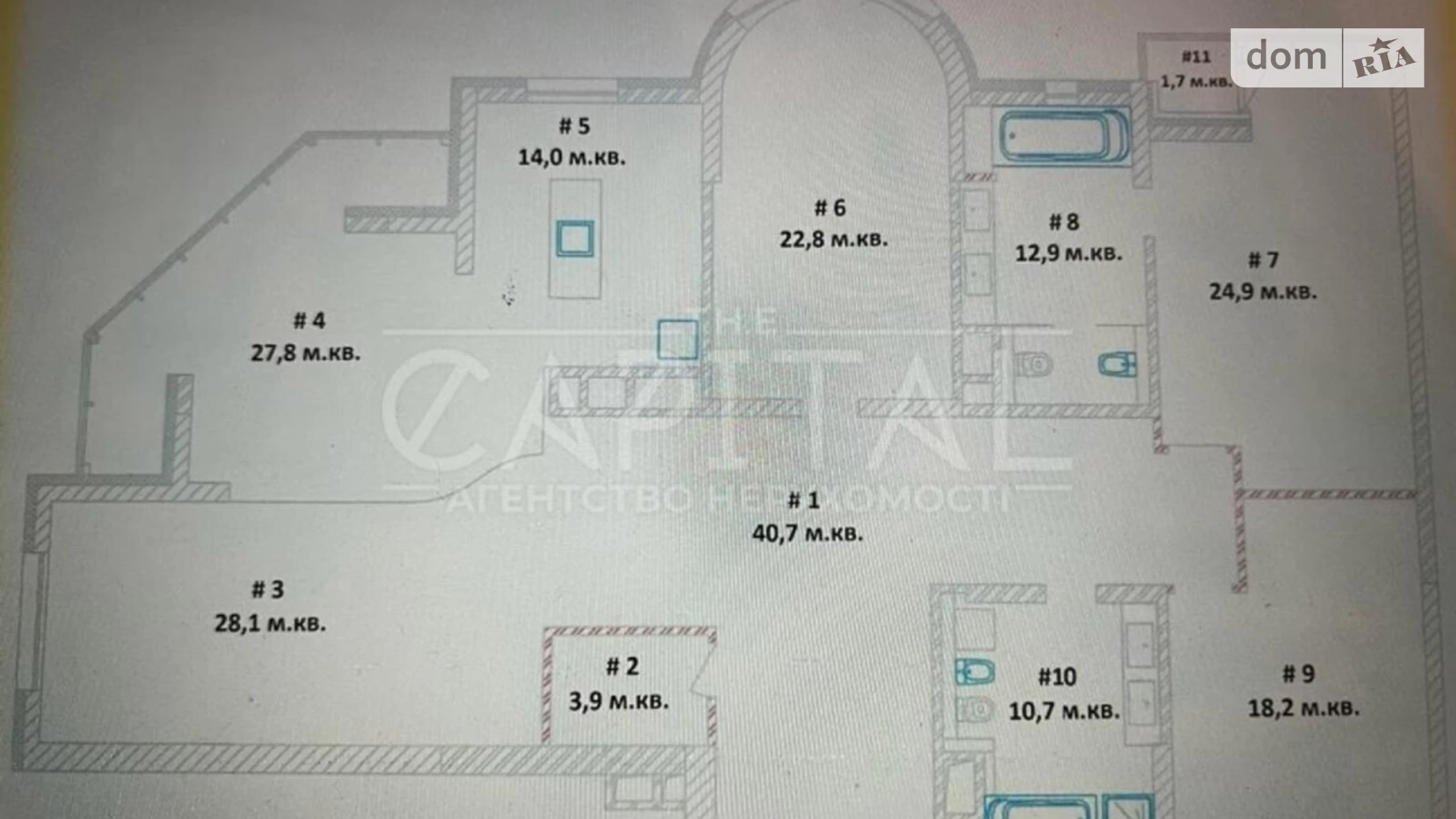 Продається 4-кімнатна квартира 200 кв. м у Києві, бул. Тараса Шевченка, 27