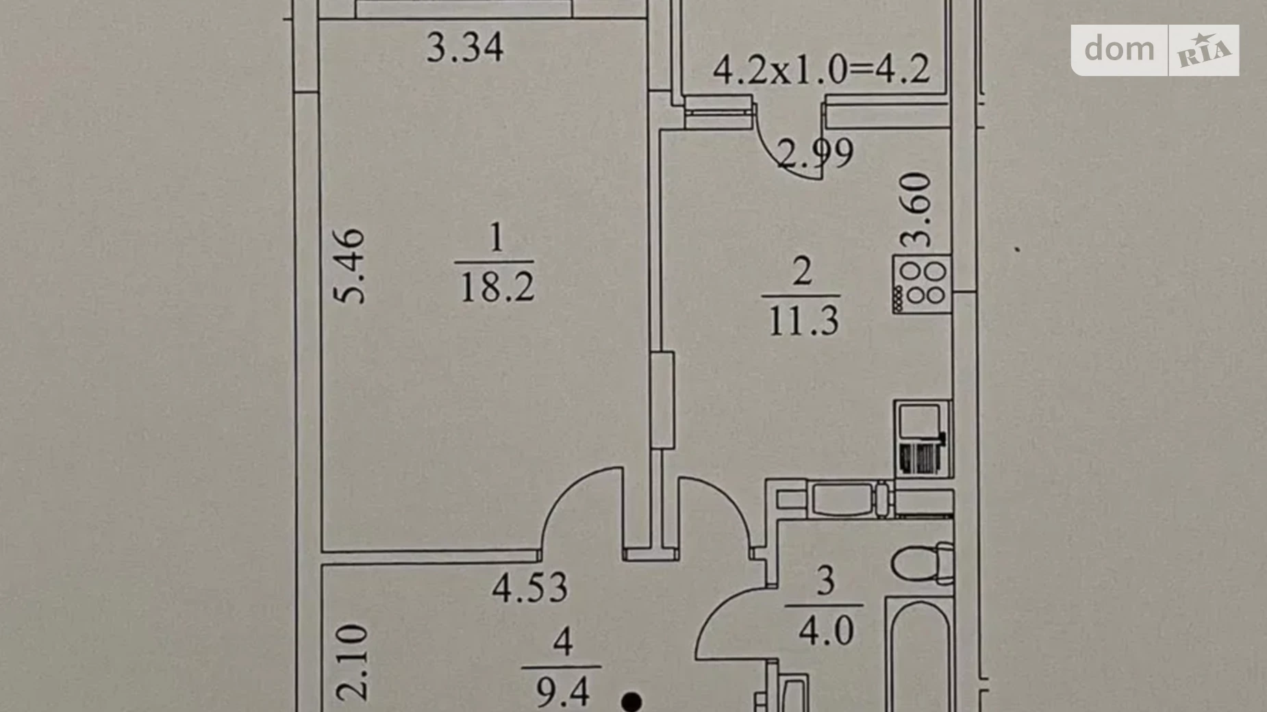 Продается 1-комнатная квартира 47 кв. м в Киеве, ул. Казарменна(Григория Андрющенко), 6Г