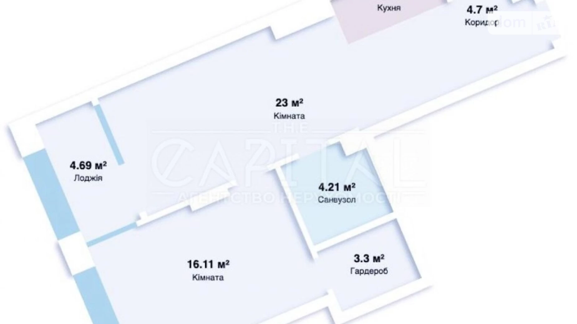 Продается 2-комнатная квартира 66 кв. м в Киеве, ул. Лабораторная, 12