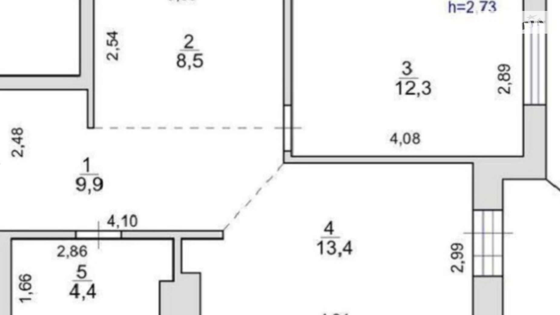 Продается 1-комнатная квартира 51.4 кв. м в Киеве, ул. Гарматная, 37