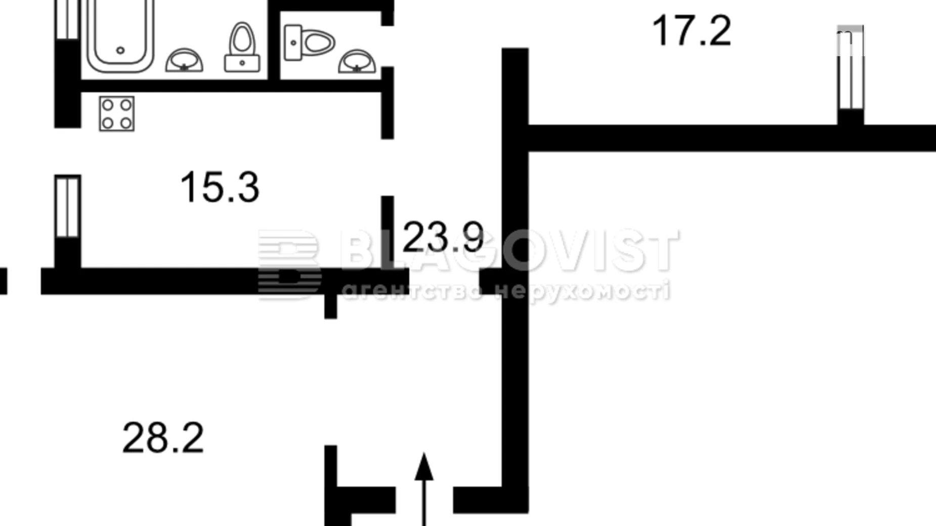 Продается 2-комнатная квартира 105 кв. м в Киеве, просп. Владимира Ивасюка, 6