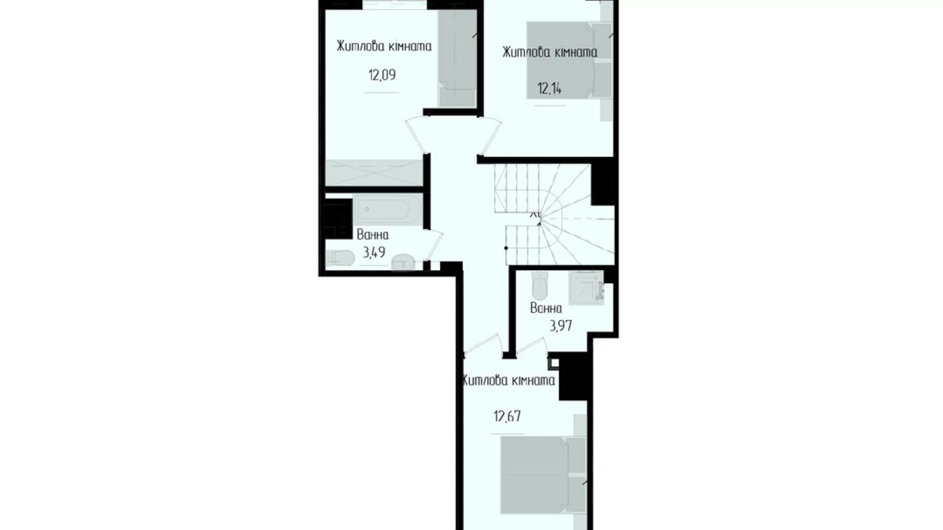 Продается 4-комнатная квартира 93.39 кв. м в Черновцах, ул. Науки, 14