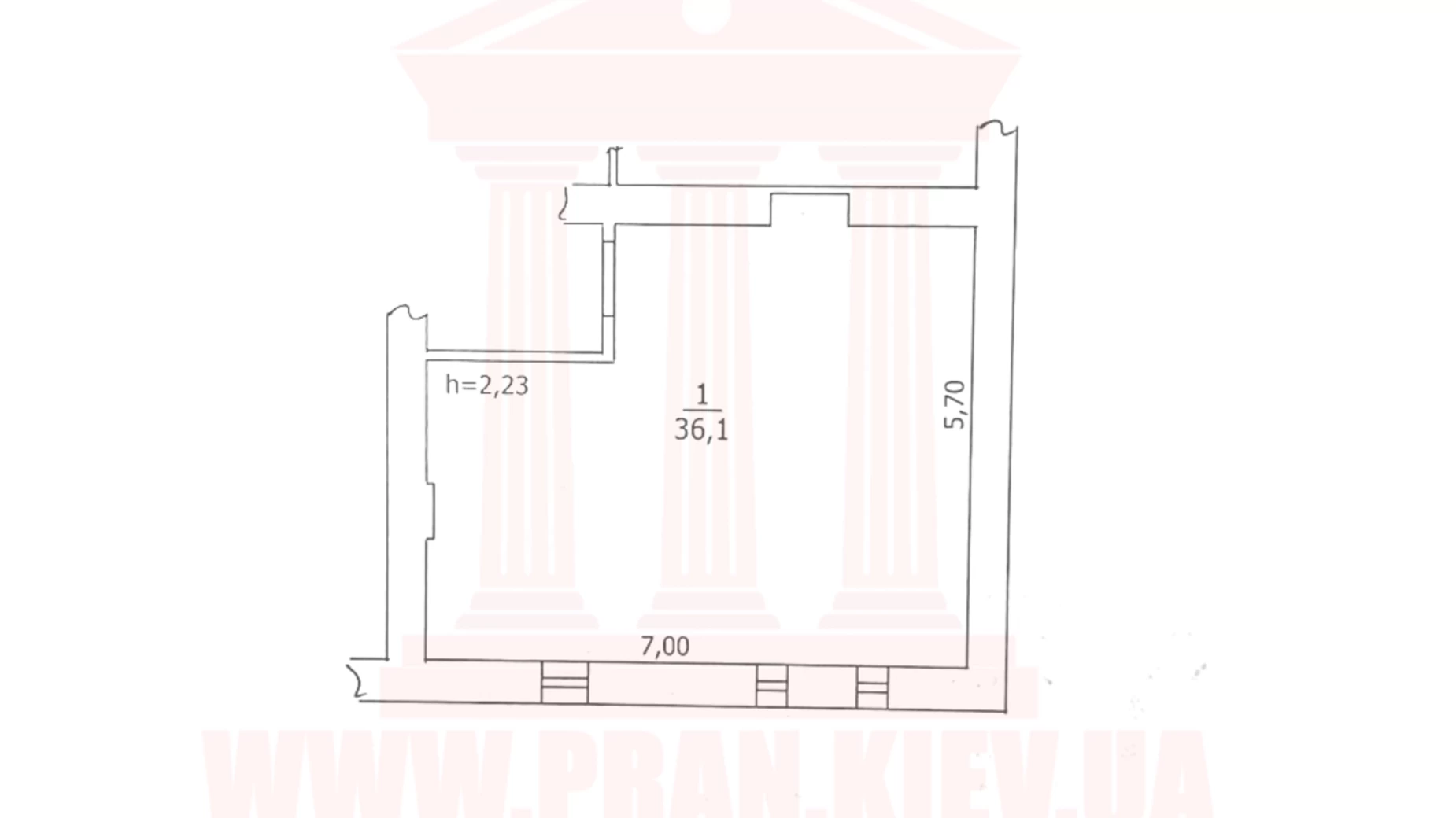 Продається 1-кімнатна квартира 36 кв. м у Борисполі, вул. Нова, 4