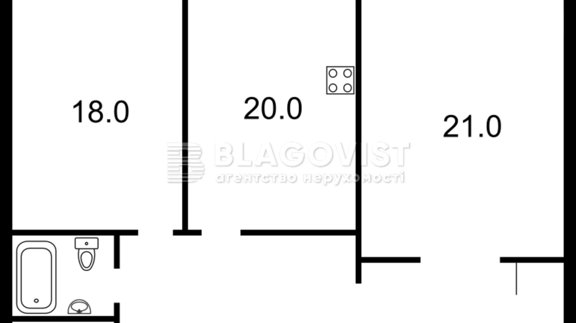 Продается 2-комнатная квартира 87 кв. м в Киеве, просп. Владимира Ивасюка, 8