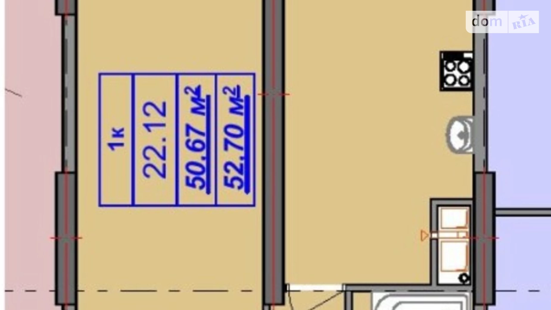 Продается 1-комнатная квартира 53 кв. м в Одессе, ул. Дача Ковалевского