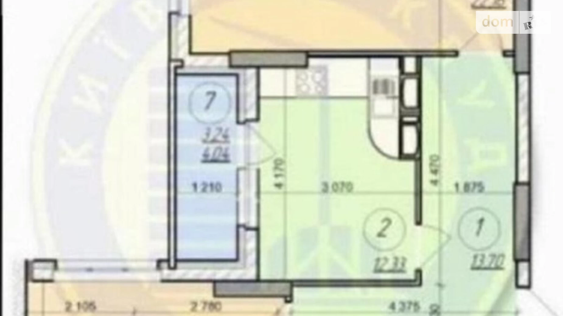 Продается 2-комнатная квартира 77 кв. м в Киеве, просп. Броварский, 1А