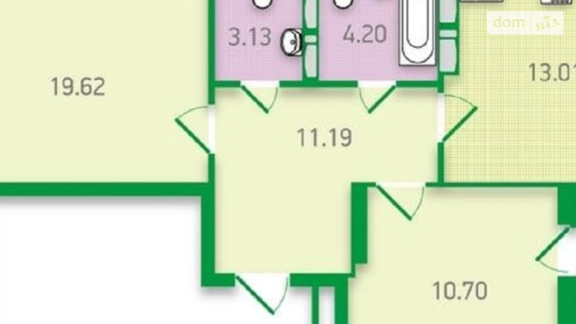 Продается 2-комнатная квартира 64 кв. м в Киеве, просп. Броварский, 1А