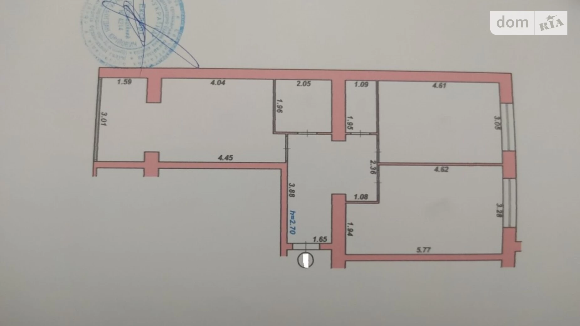 Продается 2-комнатная квартира 66 кв. м в Хмельницком, ул. Казацкая, 11