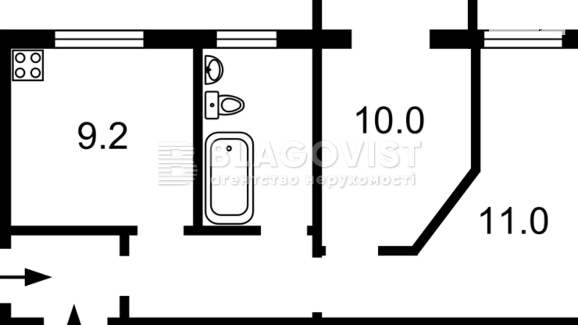 Продается 2-комнатная квартира 42 кв. м в Киеве, ул. Костельная, 3 - фото 2