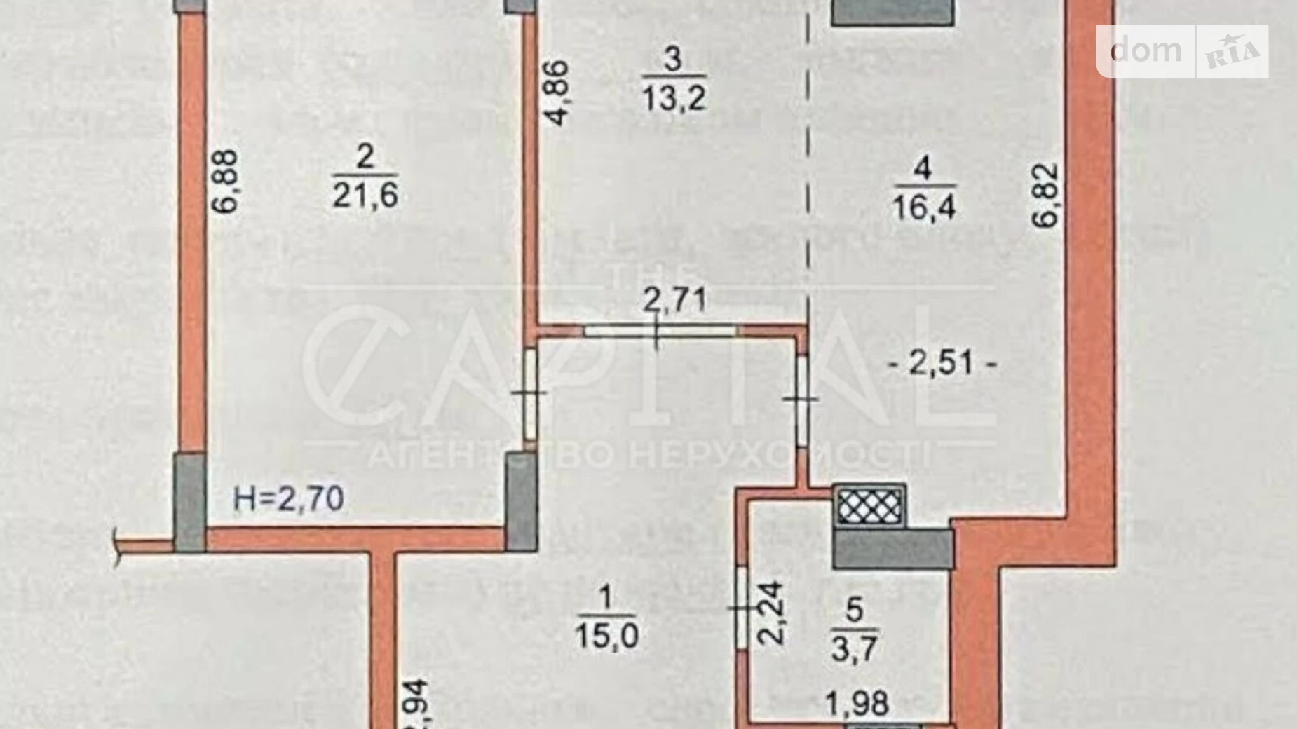 Продается 2-комнатная квартира 72 кв. м в Киеве, ул. Антоновича(Горького), 74-78