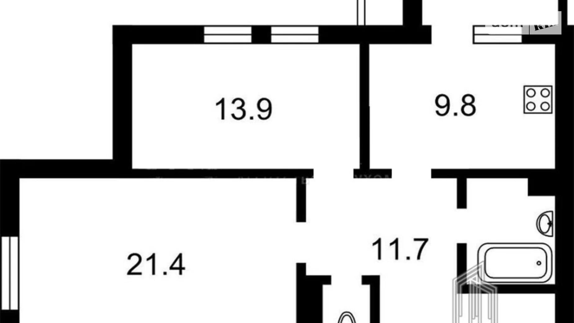 Продается 2-комнатная квартира 67 кв. м в Киеве, ул. Васильковская, 18