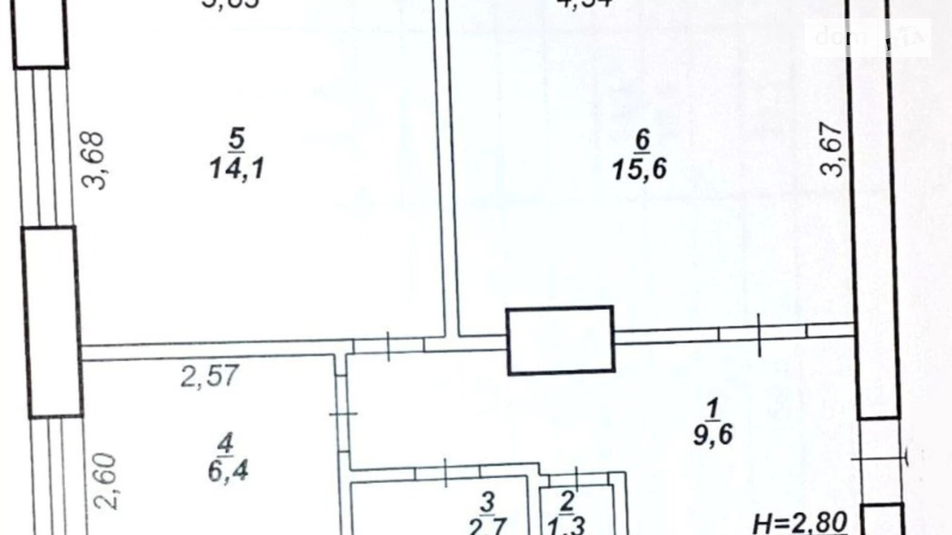 Продается 2-комнатная квартира 50 кв. м в Кривом Роге, ул. Мелешкина - фото 2