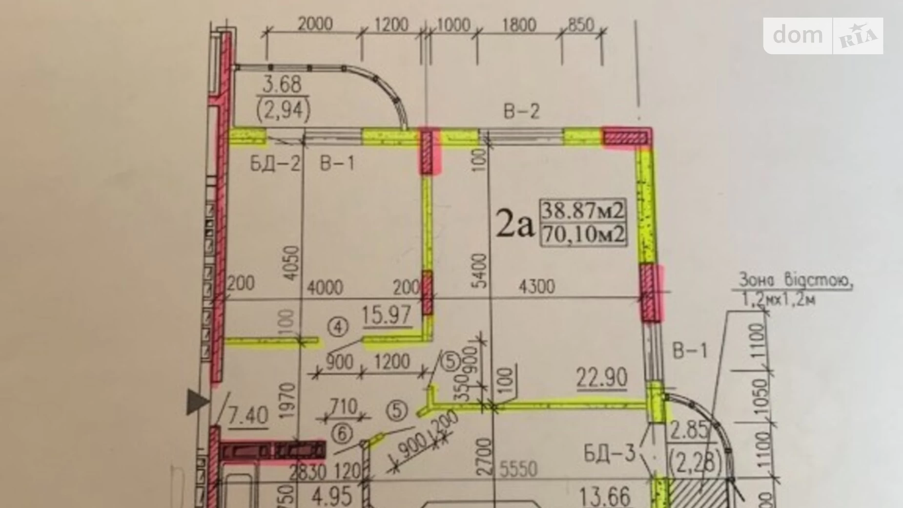 Продается 2-комнатная квартира 70 кв. м в Черкассах, ул. Благовестная - фото 3