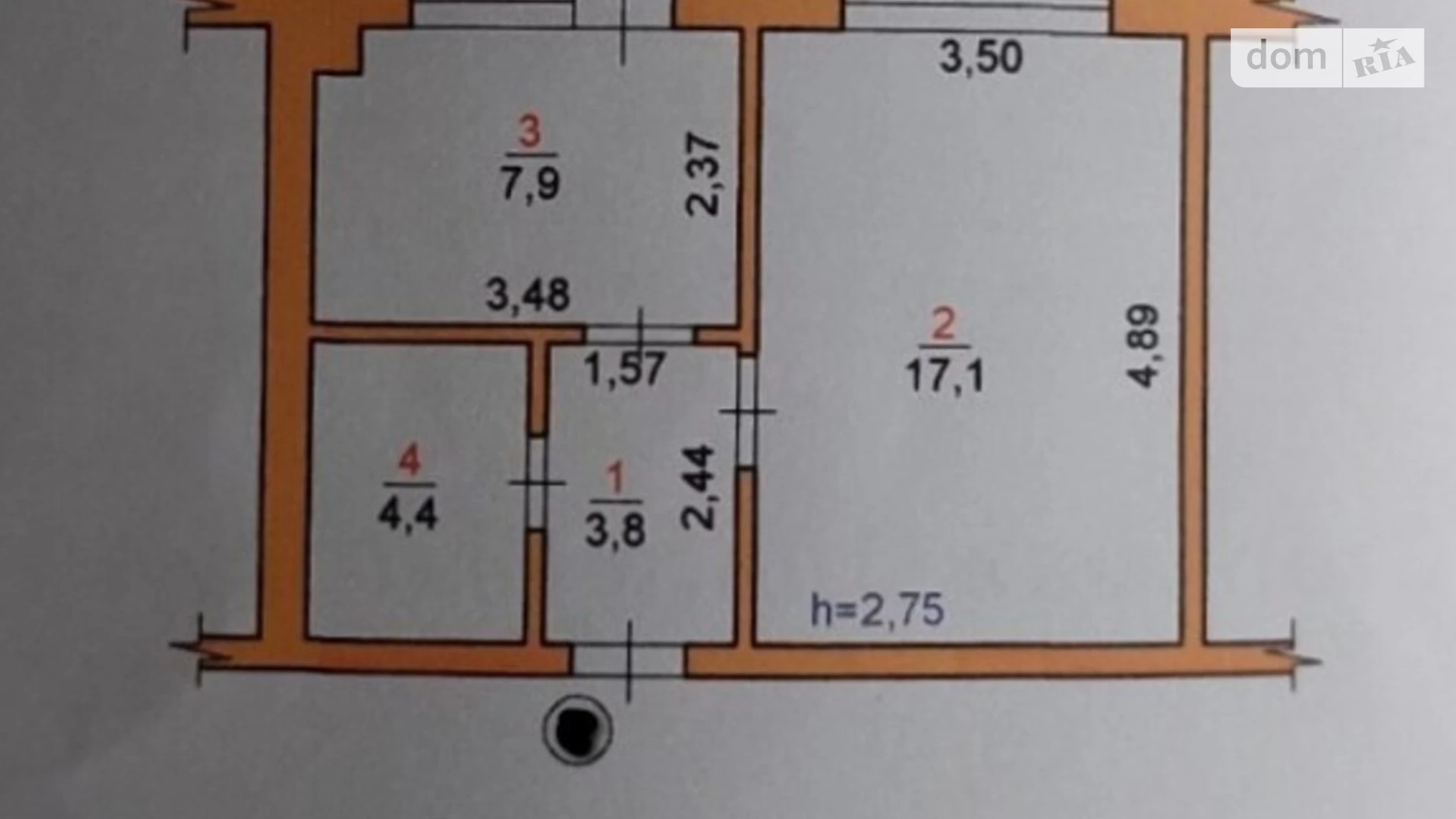 Продається 1-кімнатна квартира 35 кв. м у Хмельницькому, вул. Північна