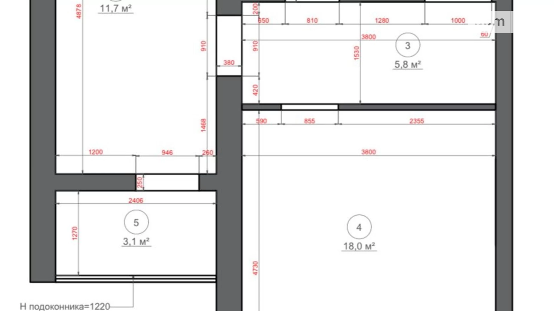 Продается 1-комнатная квартира 43 кв. м в Харькове, ул. Шевченко, 327