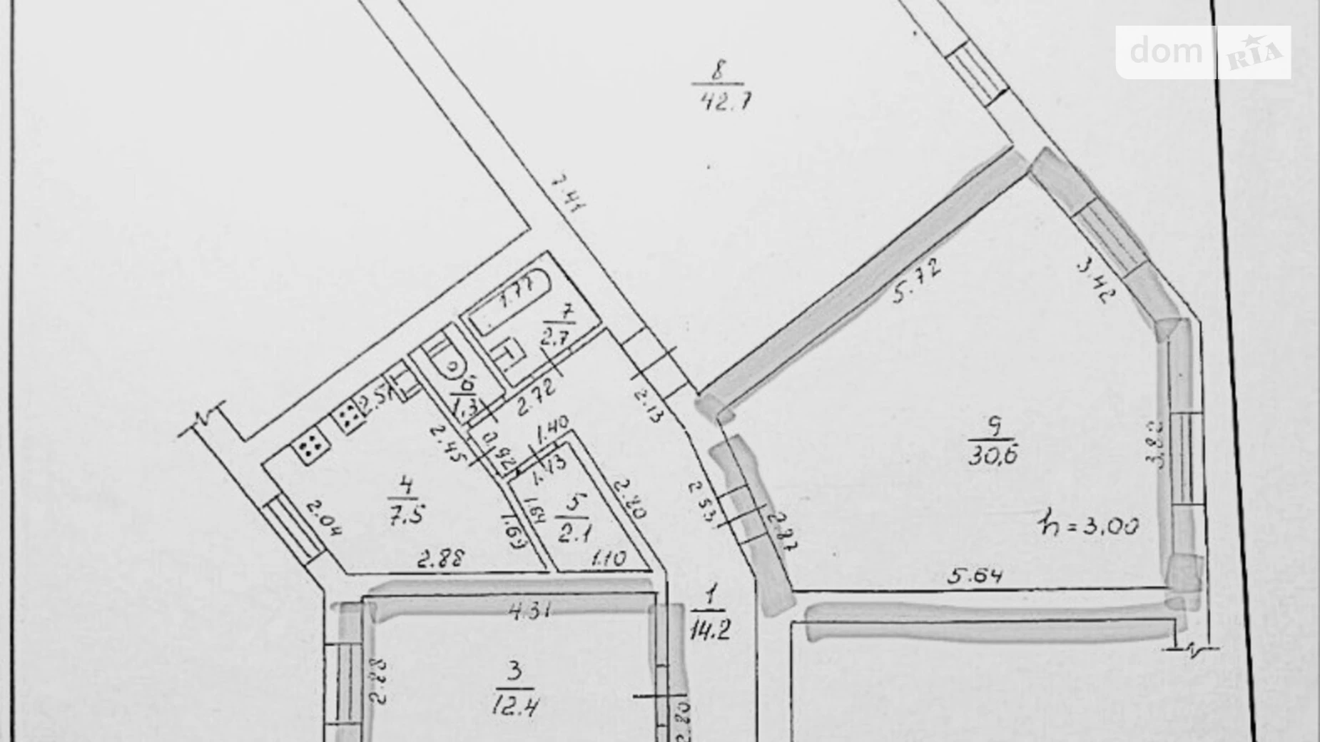 Продается 3-комнатная квартира 43 кв. м в Одессе, ул. Фабричная