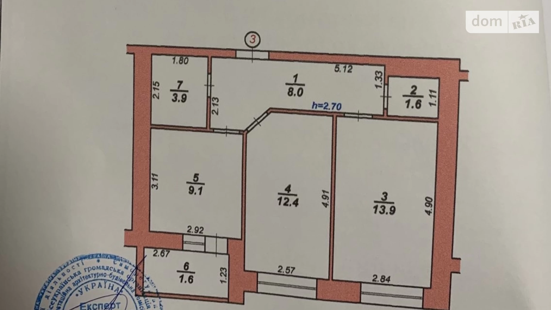 Продается 2-комнатная квартира 51 кв. м в Хмельницком, ул. Нижняя Береговая