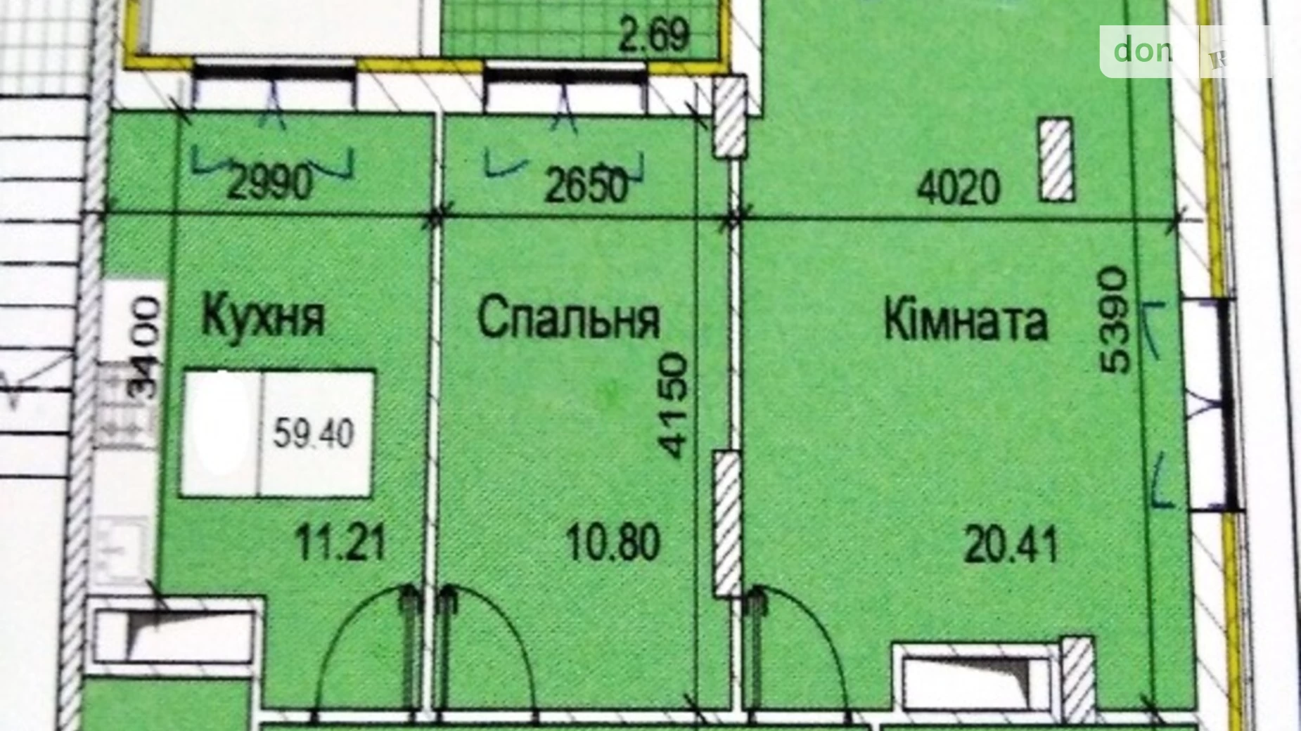 Продается 2-комнатная квартира 57.88 кв. м в Одессе, ул. Академика Сахарова