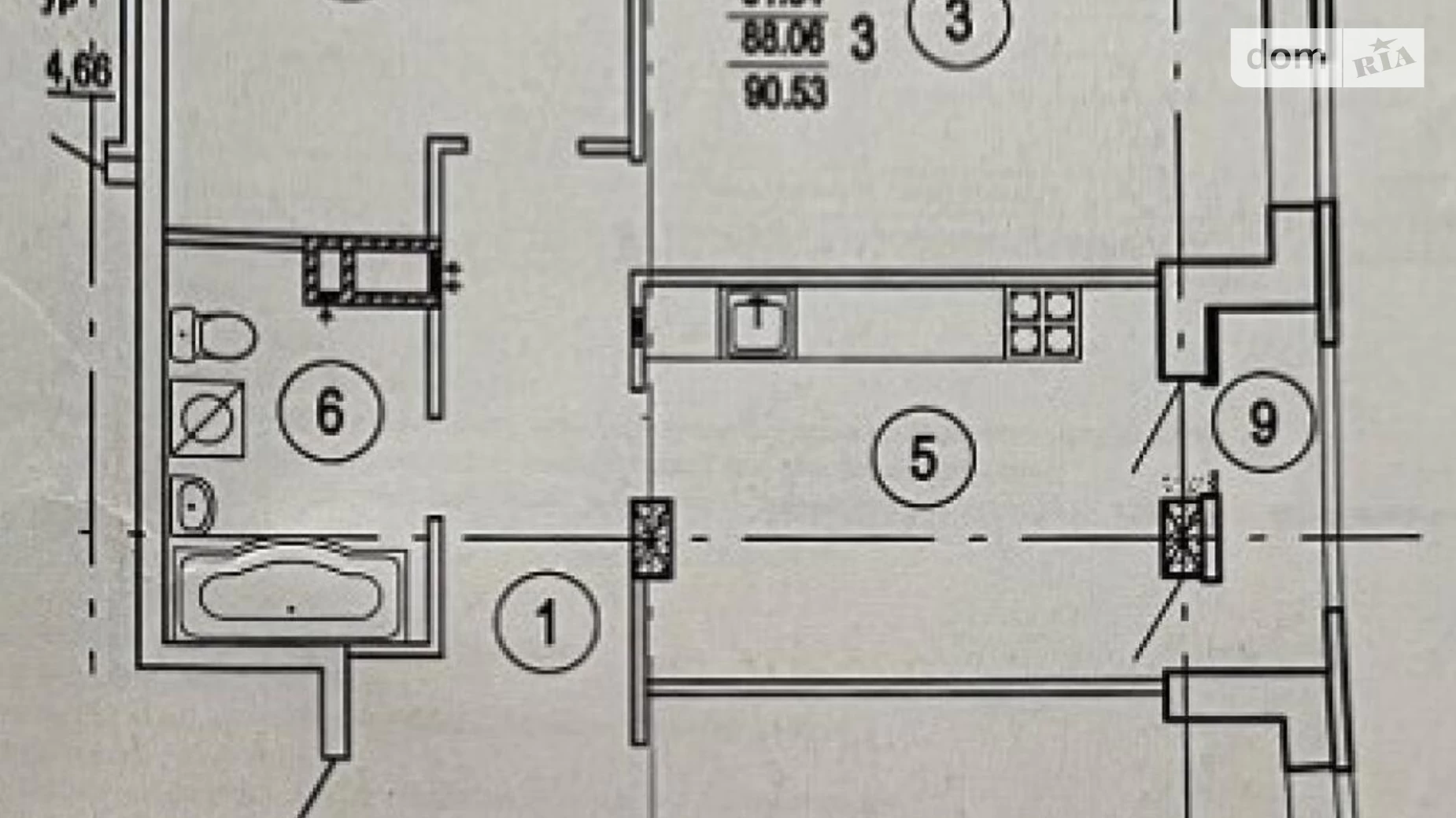 Продается 3-комнатная квартира 91 кв. м в Харькове, ул. Гвардейцев-Широнинцев, 70Б