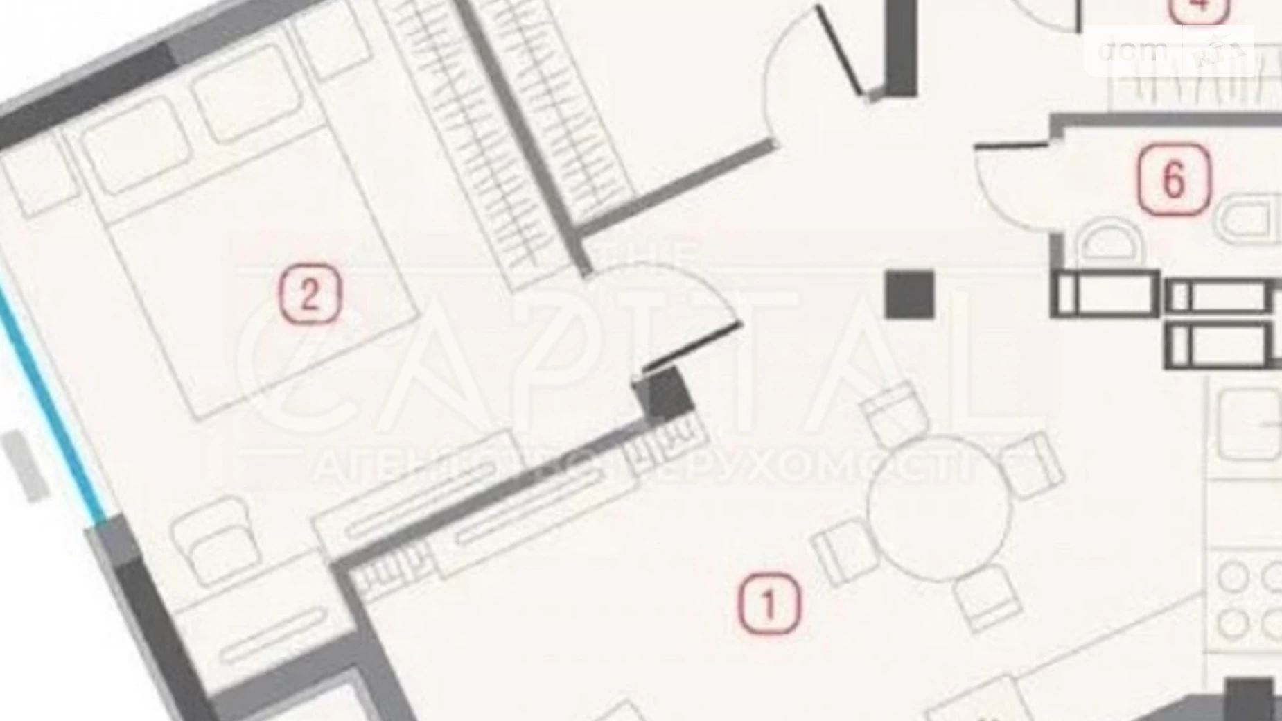 Продается 2-комнатная квартира 83 кв. м в Киеве, ул. Михаила Бойчука, 41-43