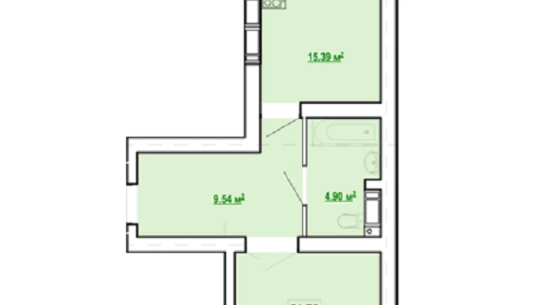 Продается 1-комнатная квартира 54 кв. м в Харькове, пер. Победы, 86