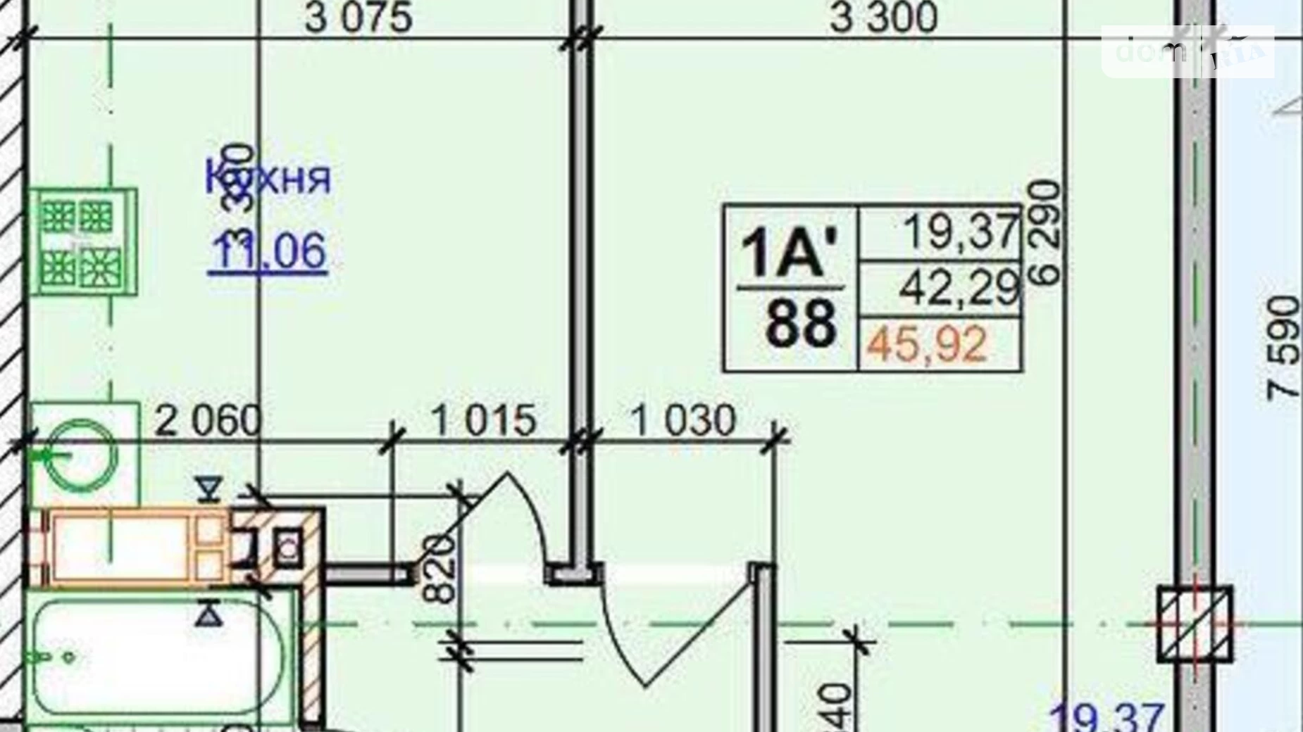 Продається 1-кімнатна квартира 46 кв. м у Харкові, вул. Оренбурзька, 9 - фото 2