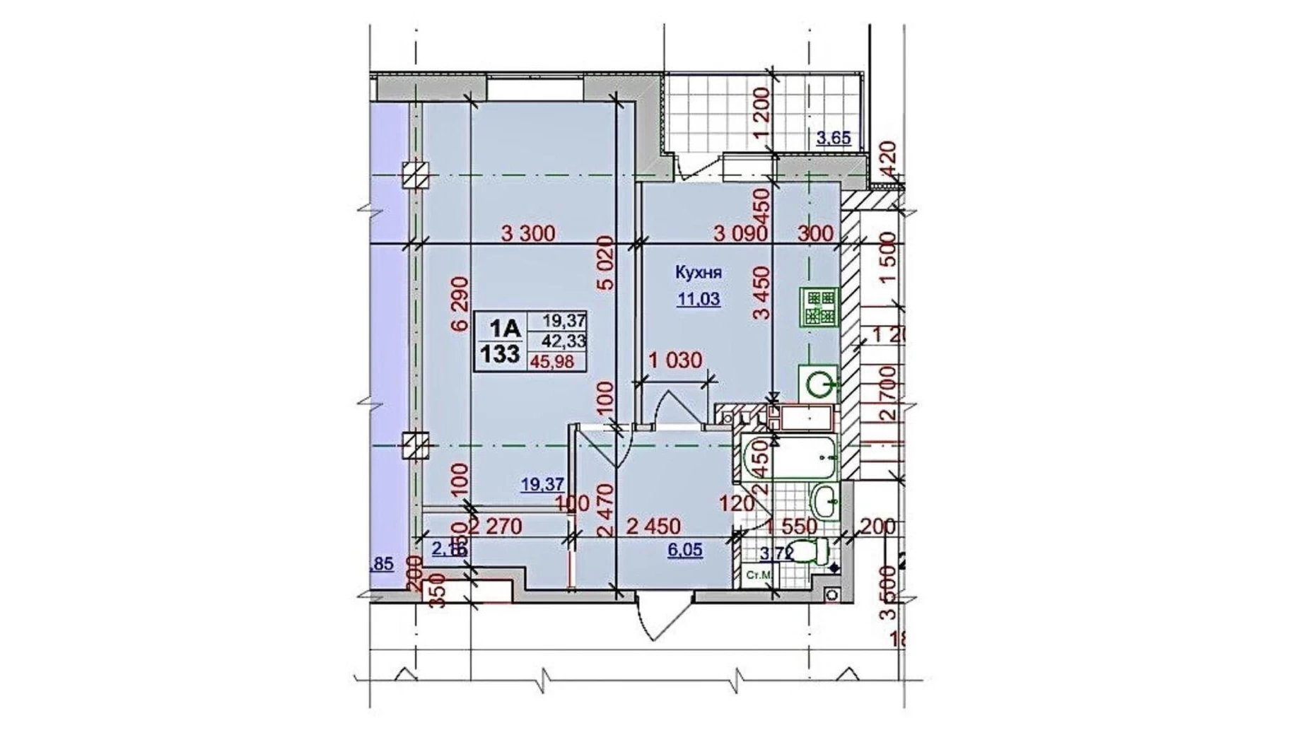 Продается 1-комнатная квартира 46 кв. м в Харькове, ул. Оренбургская, 9