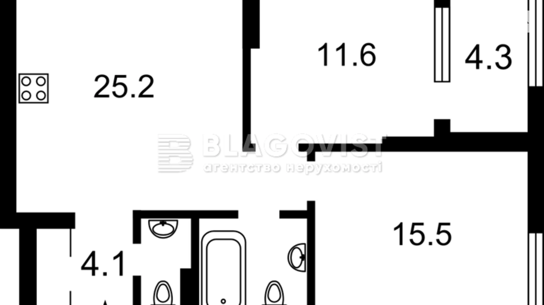 Продается 2-комнатная квартира 68 кв. м в Киеве, Столичное шоссе, 3