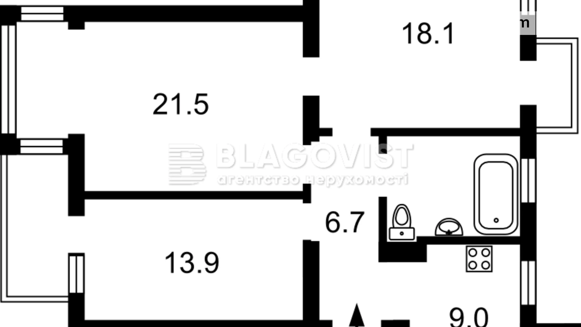 Продается 3-комнатная квартира 74 кв. м в Киеве, ул. Дарвина, 5