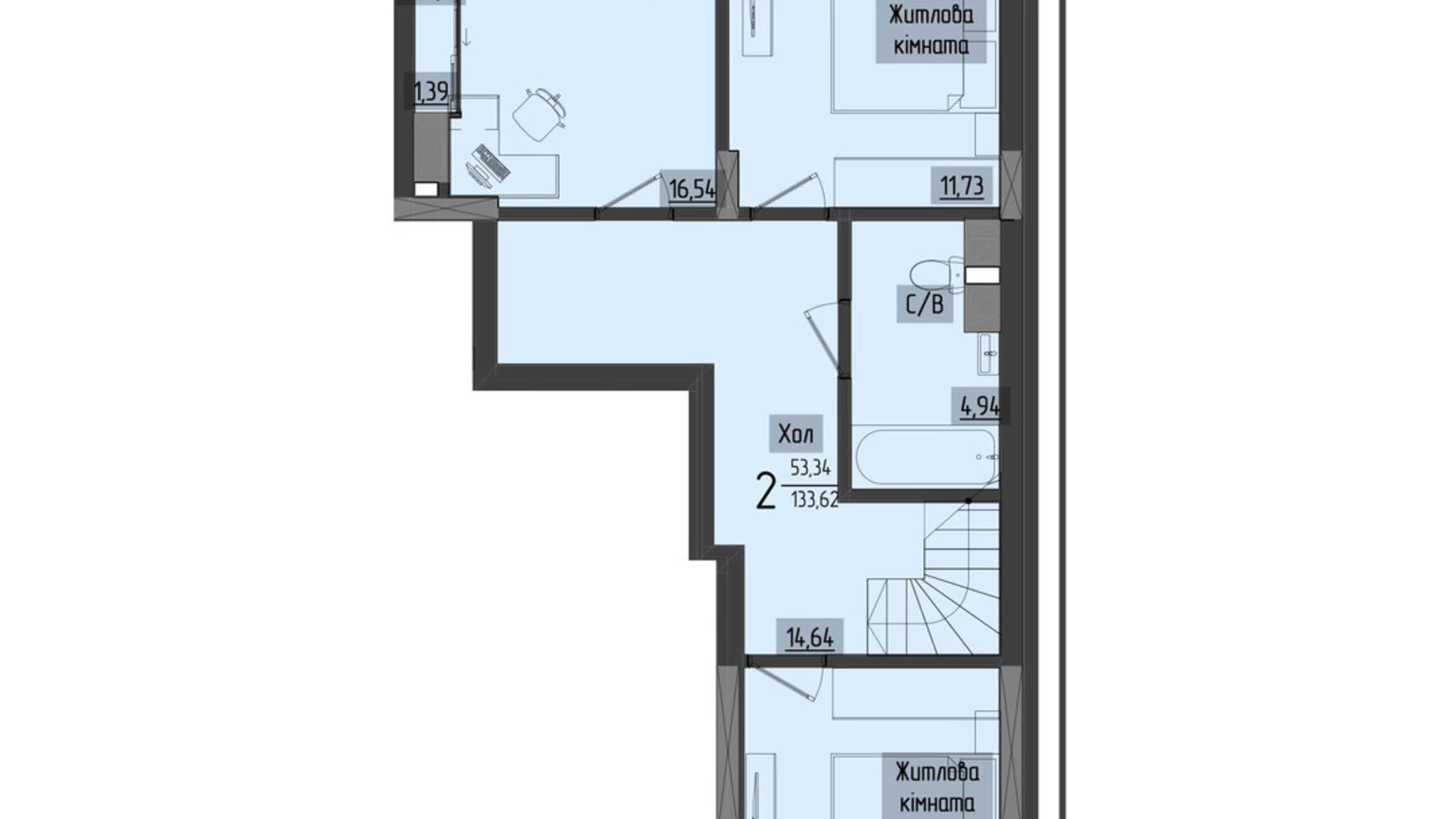 Продается 4-комнатная квартира 116.95 кв. м в Черновцах, ул. Науки, 1