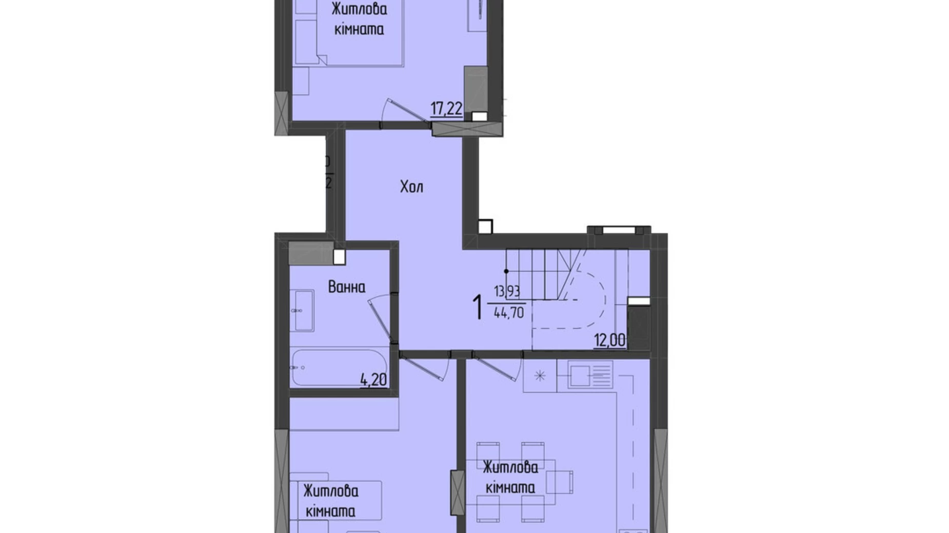 Продається 4-кімнатна квартира 114.26 кв. м у Чернівцях, вул. Науки, 1