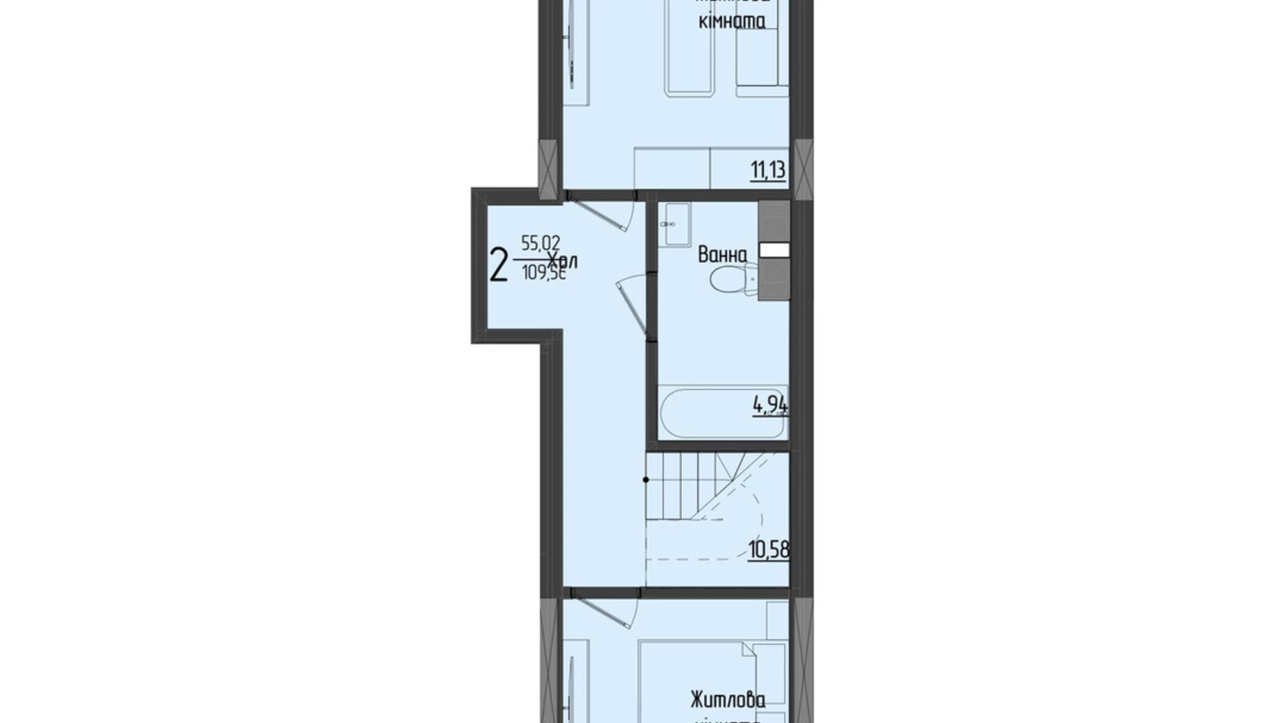 Продается 4-комнатная квартира 108.24 кв. м в Черновцах, ул. Науки, 1