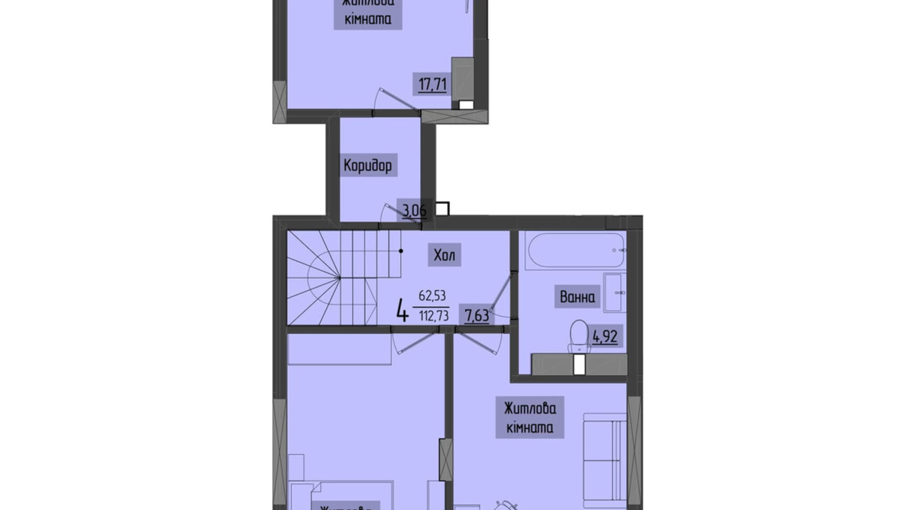 Продается 4-комнатная квартира 112.01 кв. м в Черновцах, ул. Науки, 1