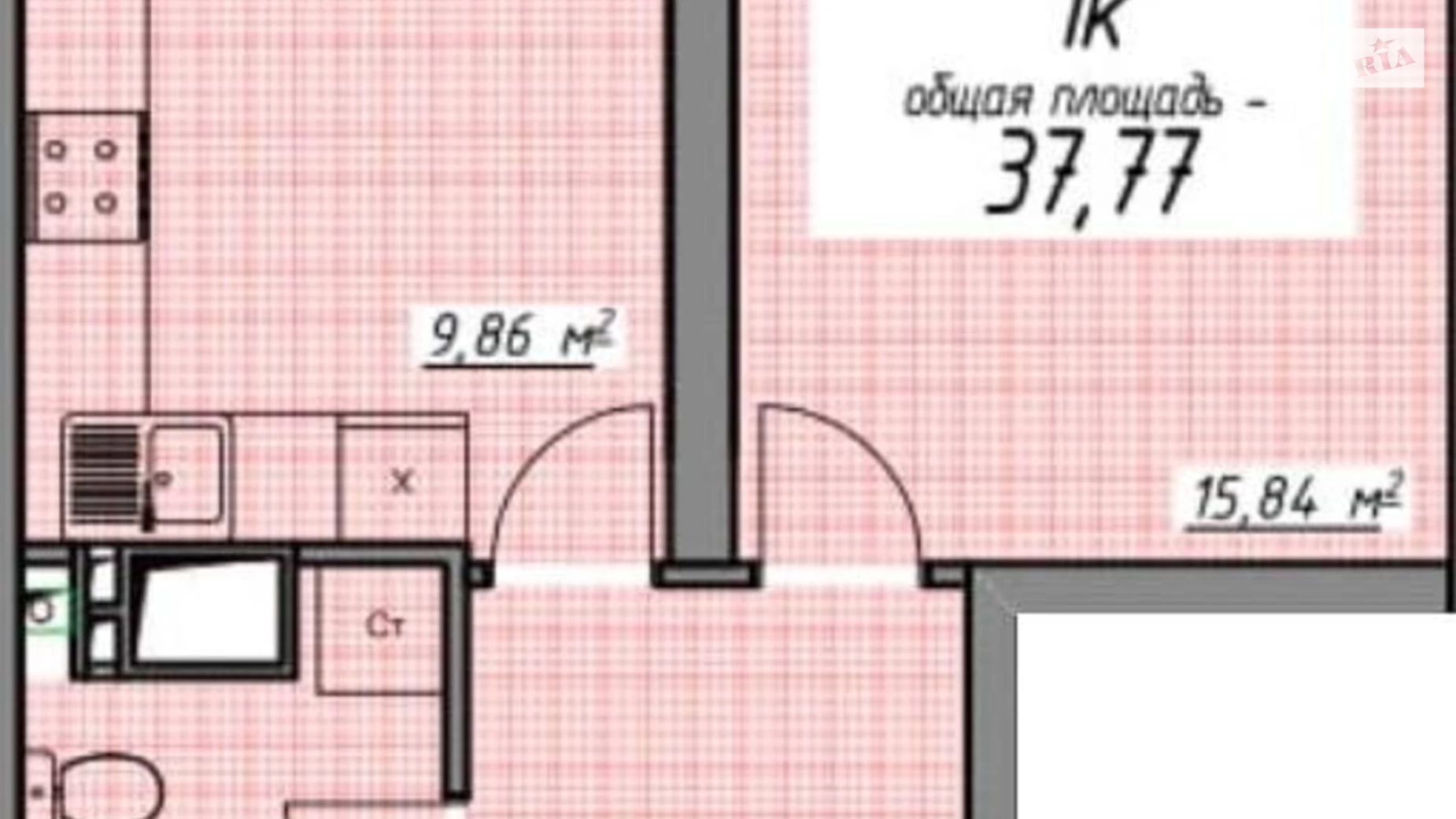 Продается 1-комнатная квартира 38 кв. м в Одессе, пер. Курортный, 1 - фото 2