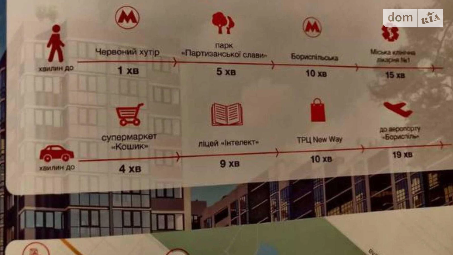 Продається 1-кімнатна квартира 42 кв. м у Києві, вул. Бориспільська, 18 - фото 2