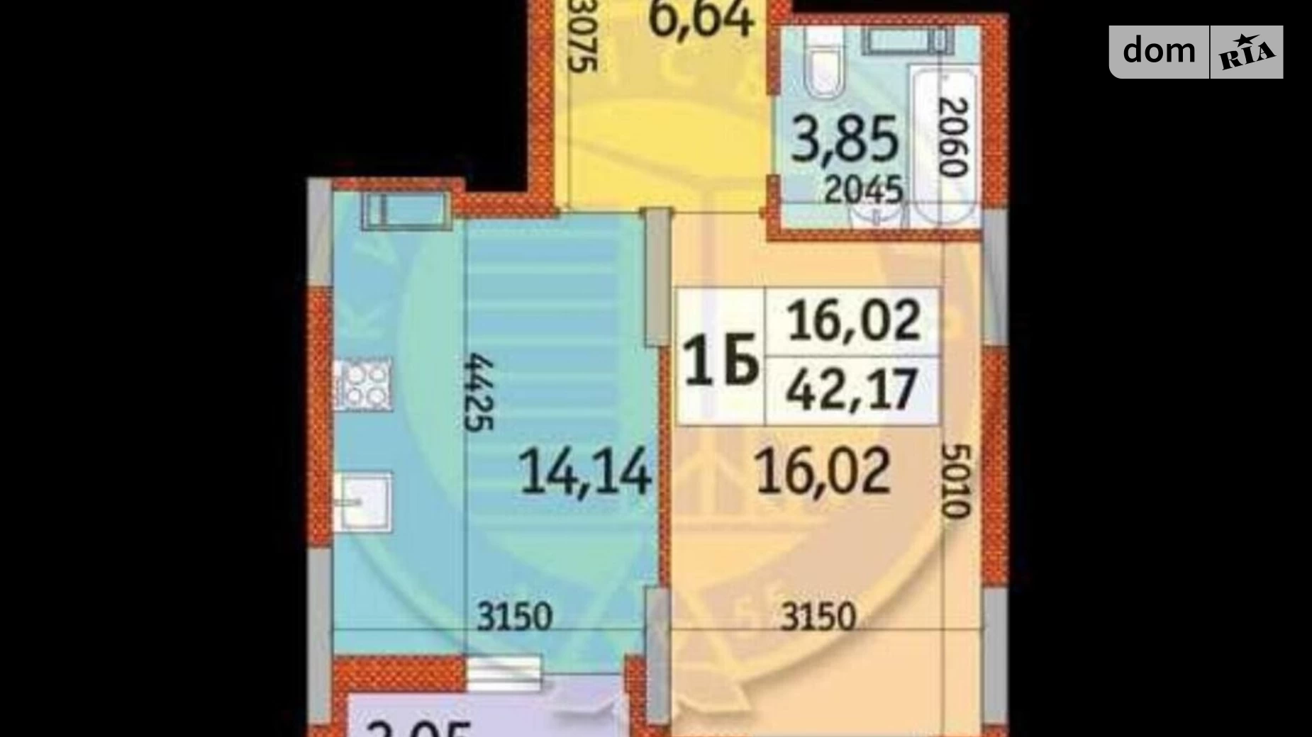 Продається 1-кімнатна квартира 42 кв. м у Києві, вул. Миколи Кибальчича, 2