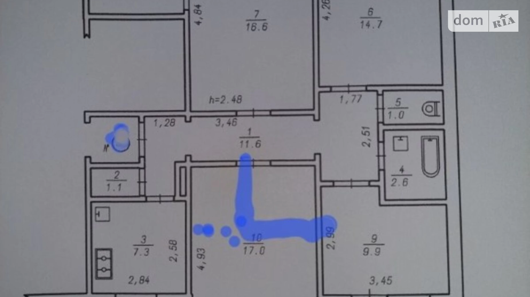 Продается 4-комнатная квартира 94 кв. м в Хмельницком, ул. Северная, 2 - фото 2