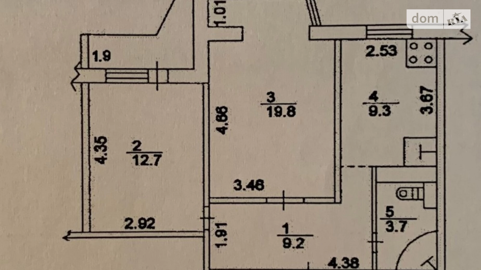 Продается 2-комнатная квартира 58 кв. м в Киеве, ул. Василия Стуса, 28 - фото 3