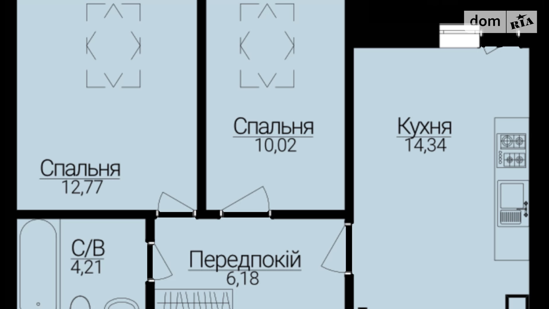 Продается 2-комнатная квартира 48.96 кв. м в Гостомеле, ул. Богдана Хмельницкого - фото 2