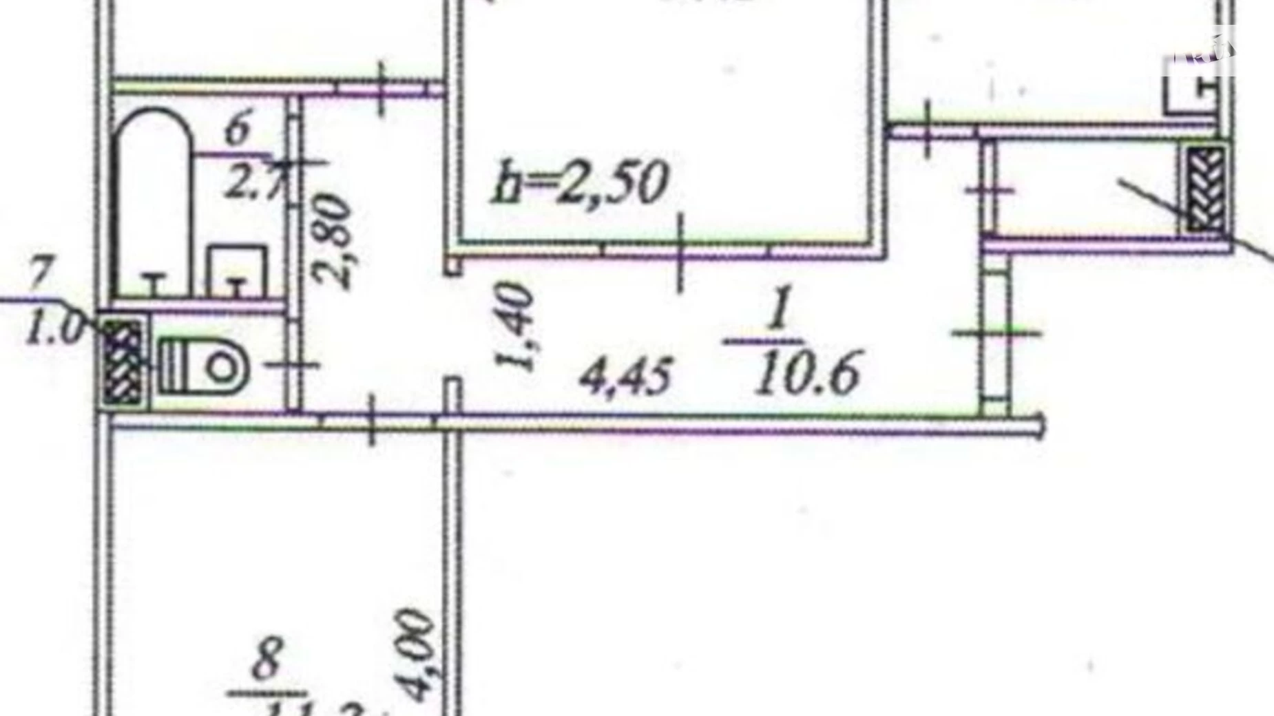 Продается 3-комнатная квартира 66 кв. м в Днепре, мас. Тополь-3