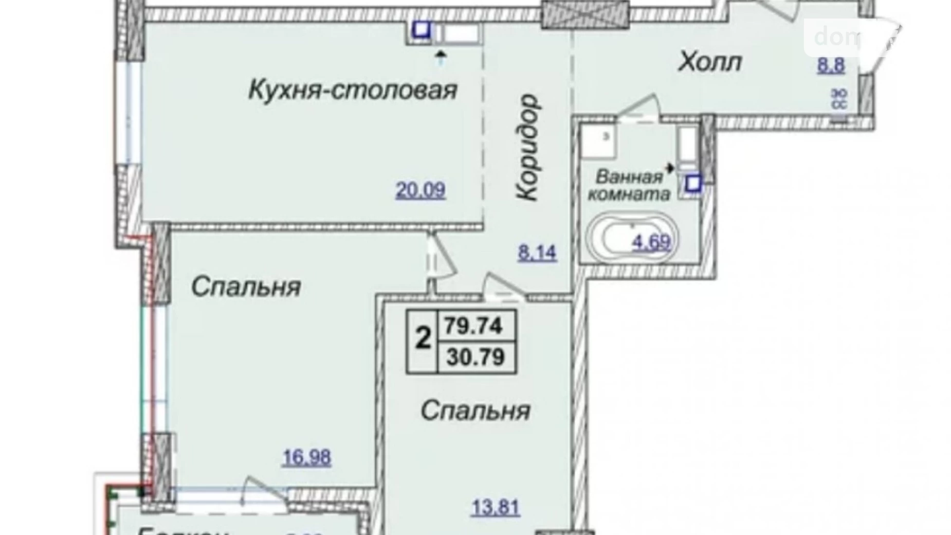 Продається 3-кімнатна квартира 80 кв. м у Києві, вул. Андрія Верхогляда(Драгомирова), 19А