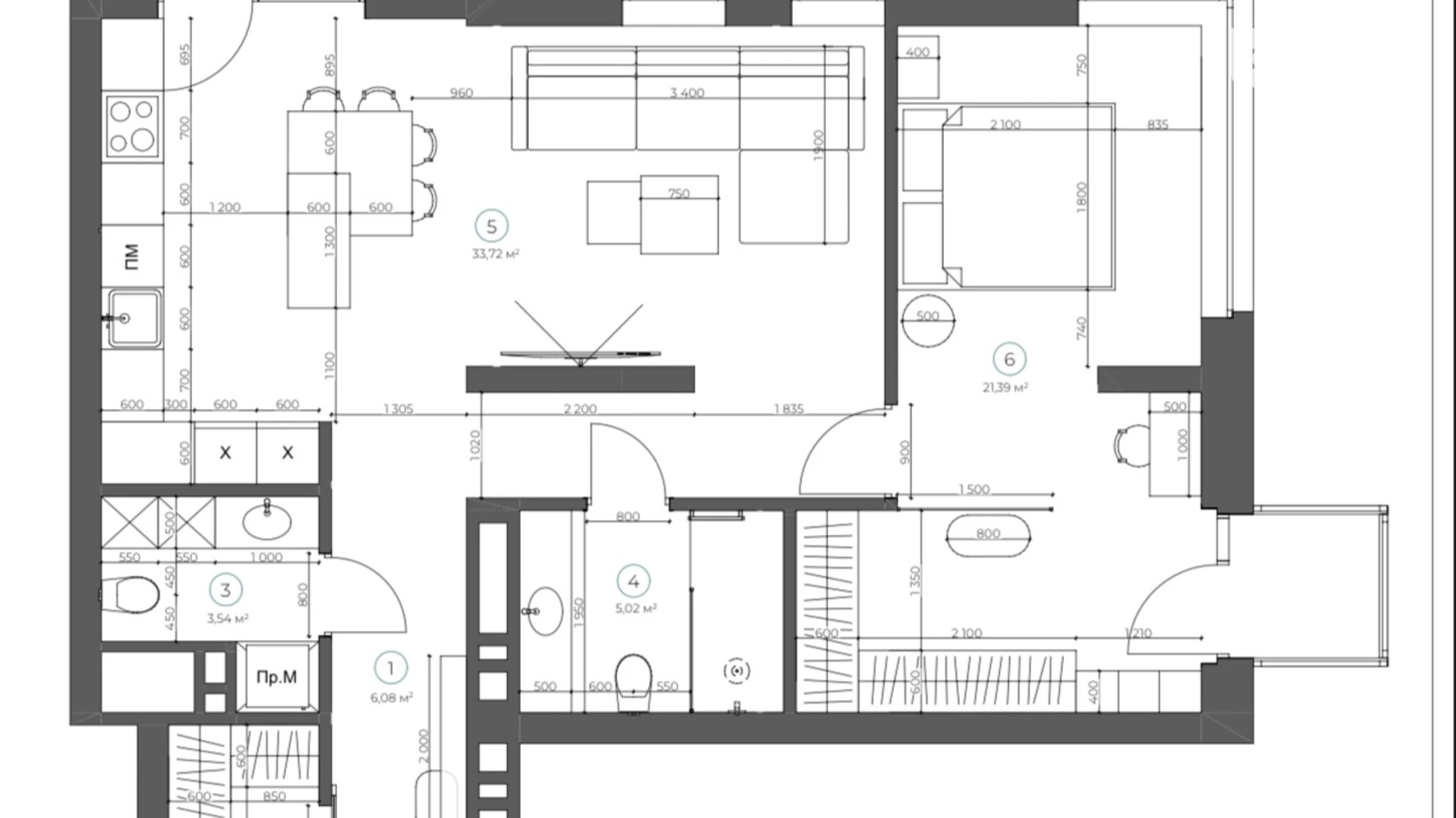 Продается 3-комнатная квартира 73 кв. м в Виннице, пер. Кирпичный - фото 3