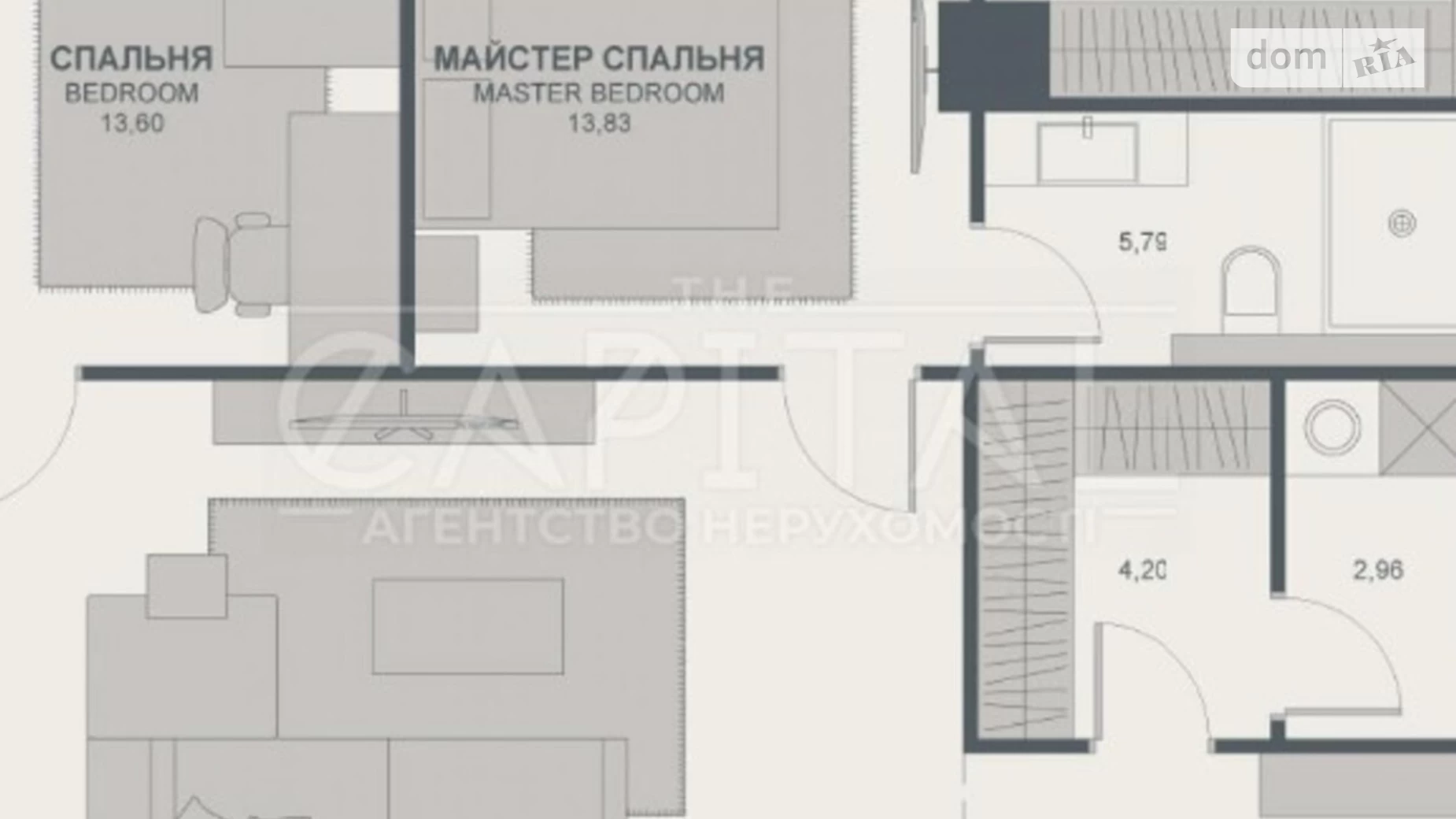 Продается 2-комнатная квартира 100 кв. м в Киеве, ул. Василия Тютюнника, 39/2