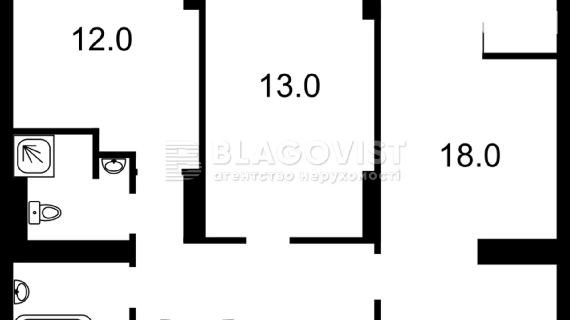 Продається 2-кімнатна квартира 58 кв. м у Києві, Столичне шосе, 1А