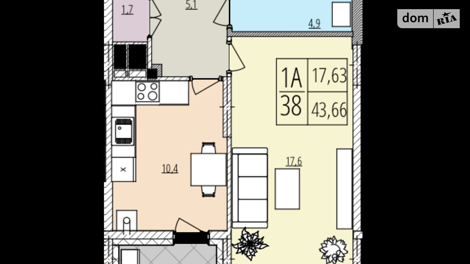 Продается 2-комнатная квартира 76 кв. м в Виннице, ул. Рыбацкая