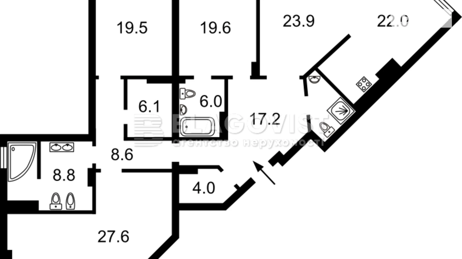 Продается 4-комнатная квартира 182 кв. м в Киеве, ул. Зверинецкая, 47