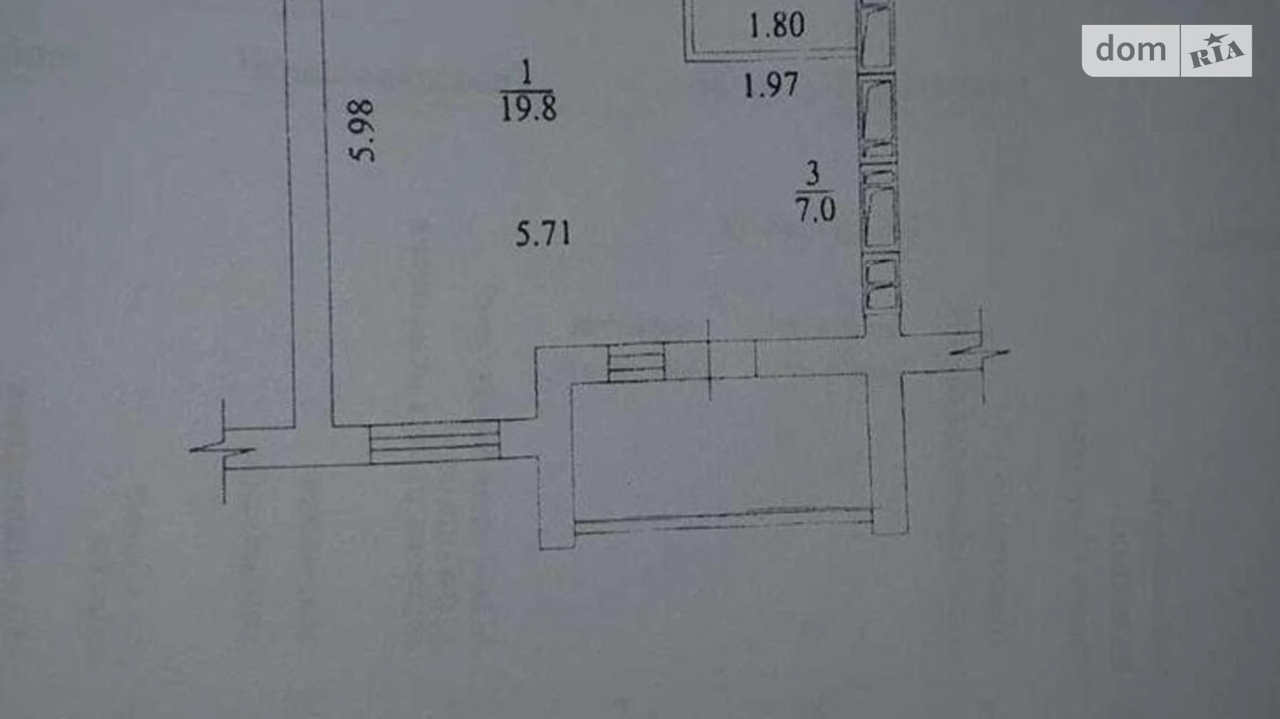 Продается 1-комнатная квартира 33 кв. м в Харькове, пер. Черновский, 1