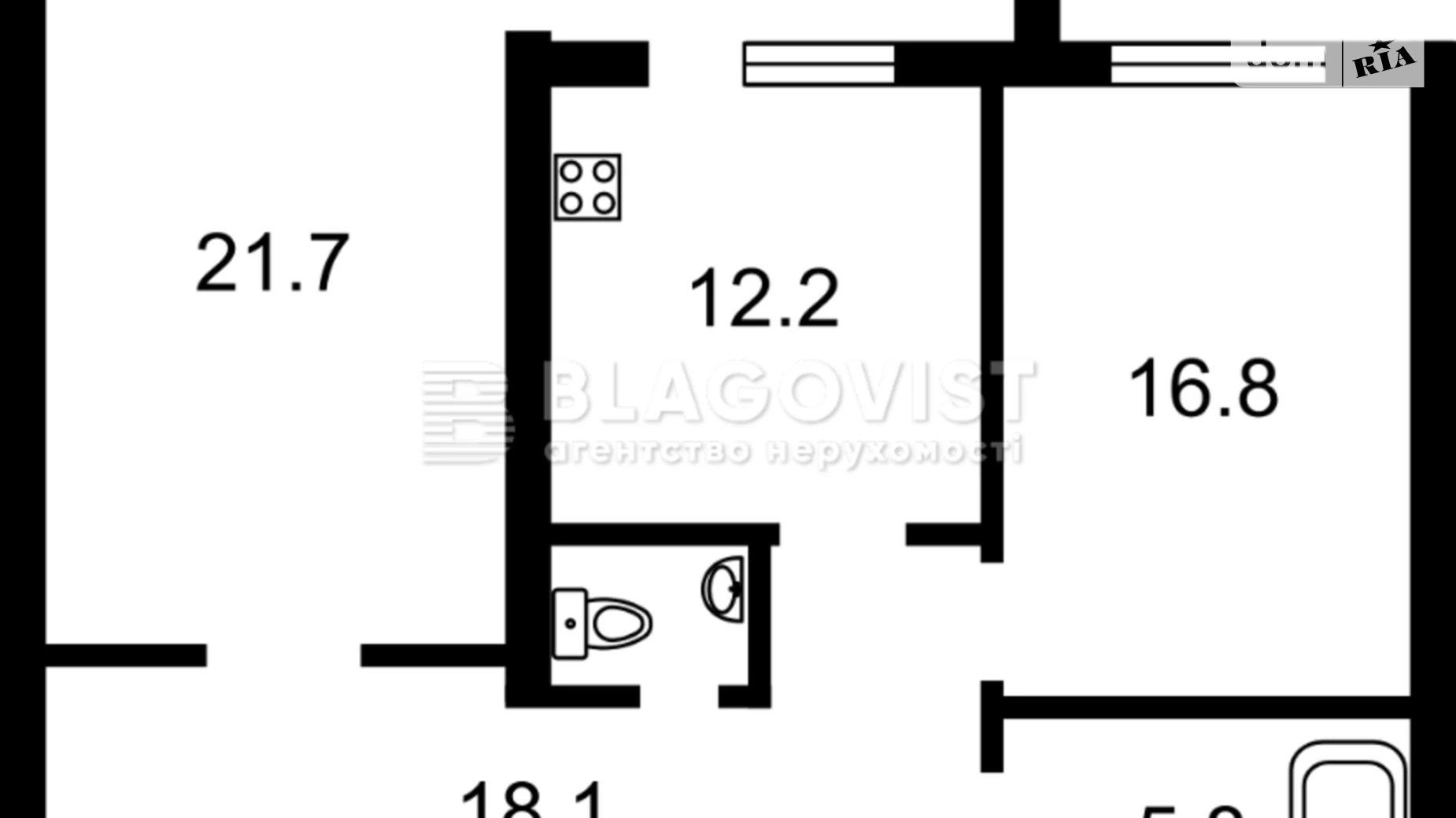 Продається 2-кімнатна квартира 86 кв. м у Києві, просп. Володимира Івасюка, 8