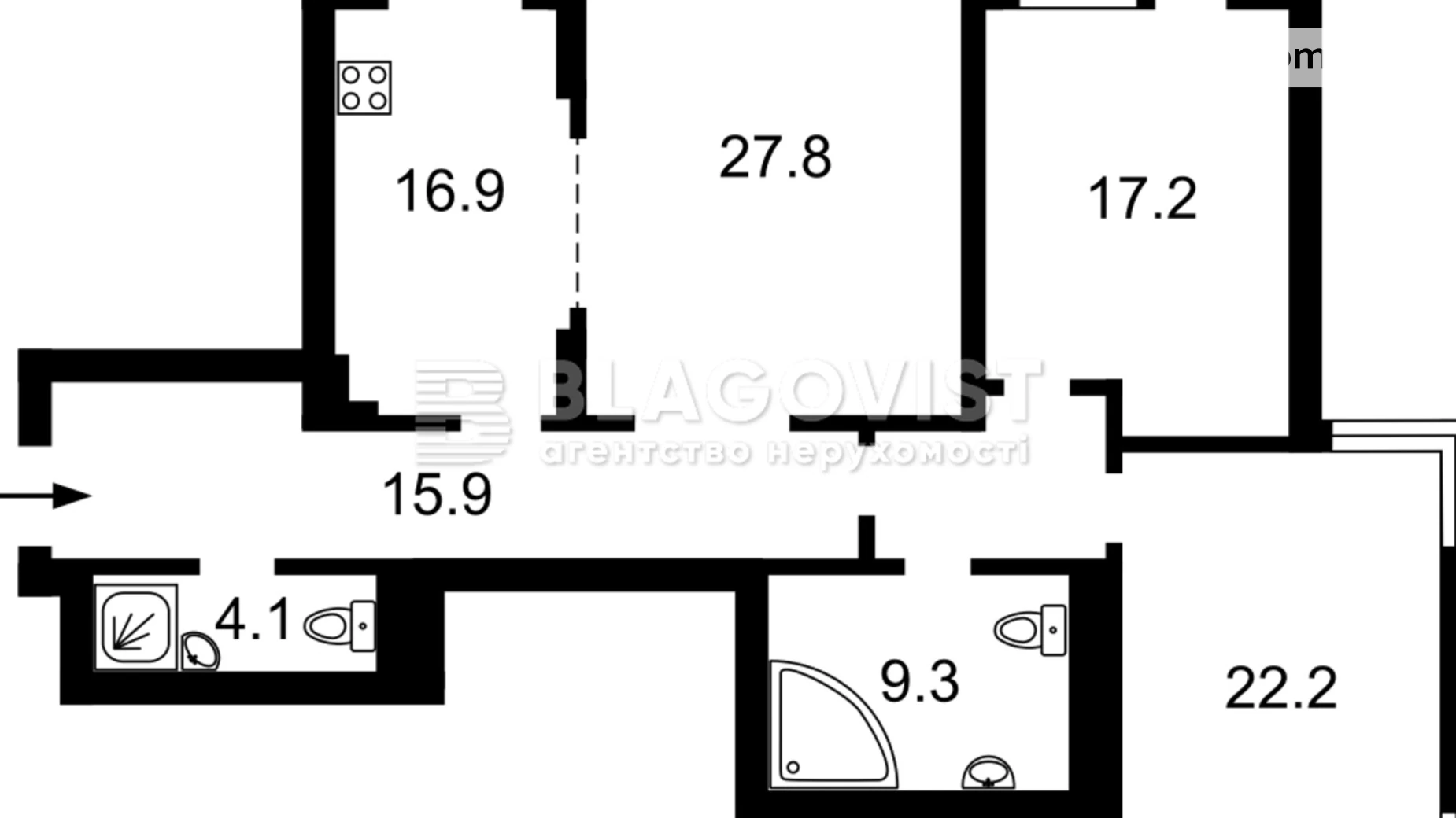 Продается 3-комнатная квартира 120 кв. м в Киеве, просп. Лобановского, 6А